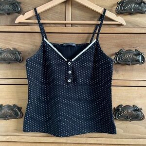 Brandy Melville Navy Polka Dot Camisole